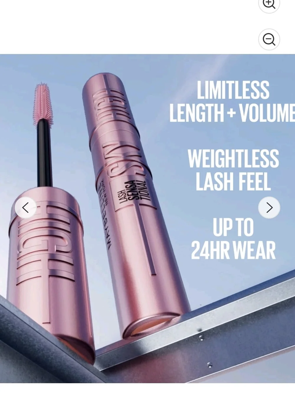 Maybelline Lash Sensational Sky High Washable Mascara, Blackest Black NEW Sealed